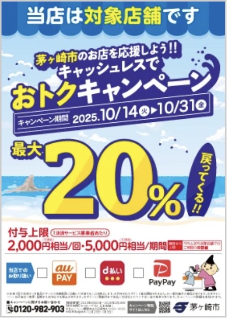 茅ヶ崎市のお店を応援しよう！！キャッシュレスでおトクキャンペーンについて