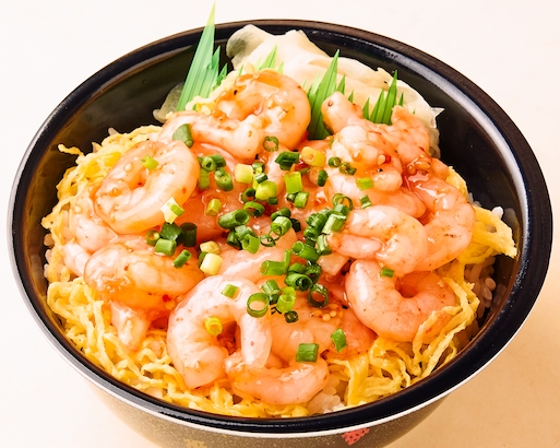 132.旨辛シュリンプ丼(Delicious spicy shrimp bowl)