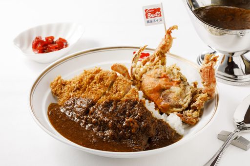 八重洲店限定メニュー　まるごとカニフライ＆カツカレー