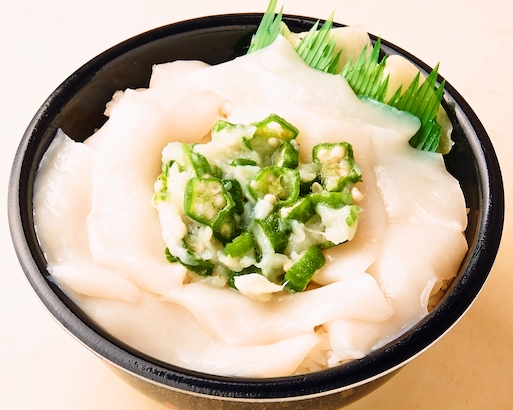 107.イカおくら丼(Squid okra bowl)