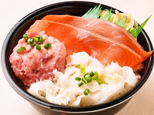 75.サーモンねぎとろ縁側丼(Salmon Negitoro Engawadon )
