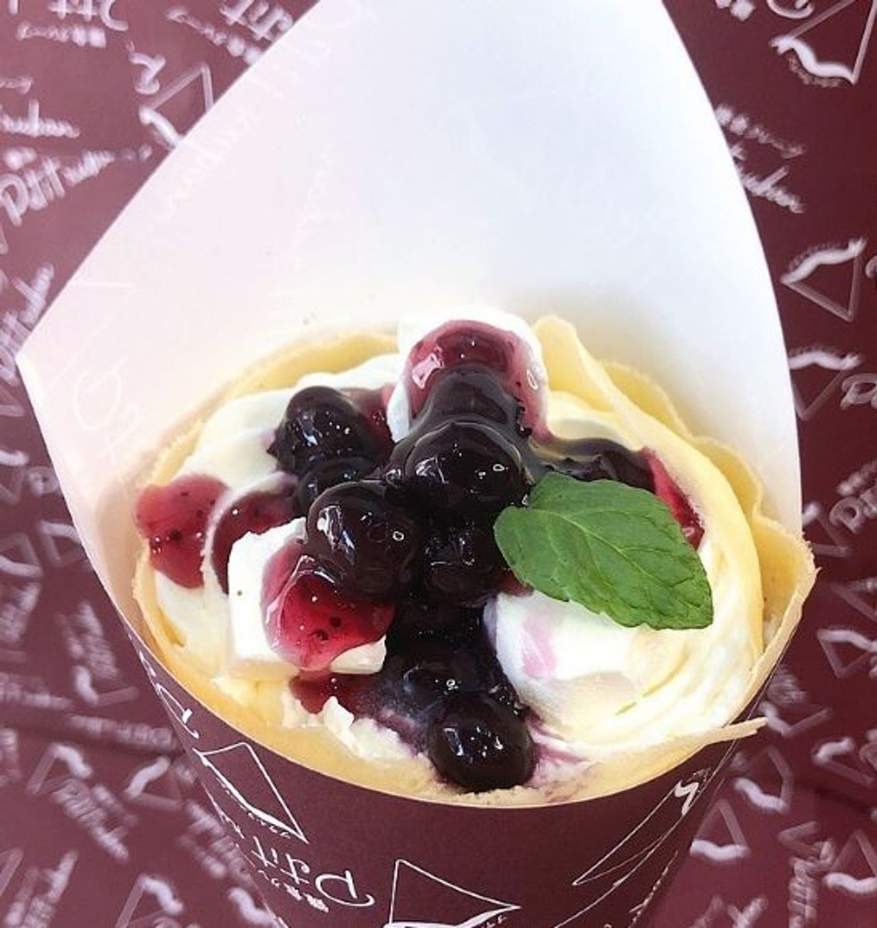 ブルーベリーとクリームチーズの純正生クリーム