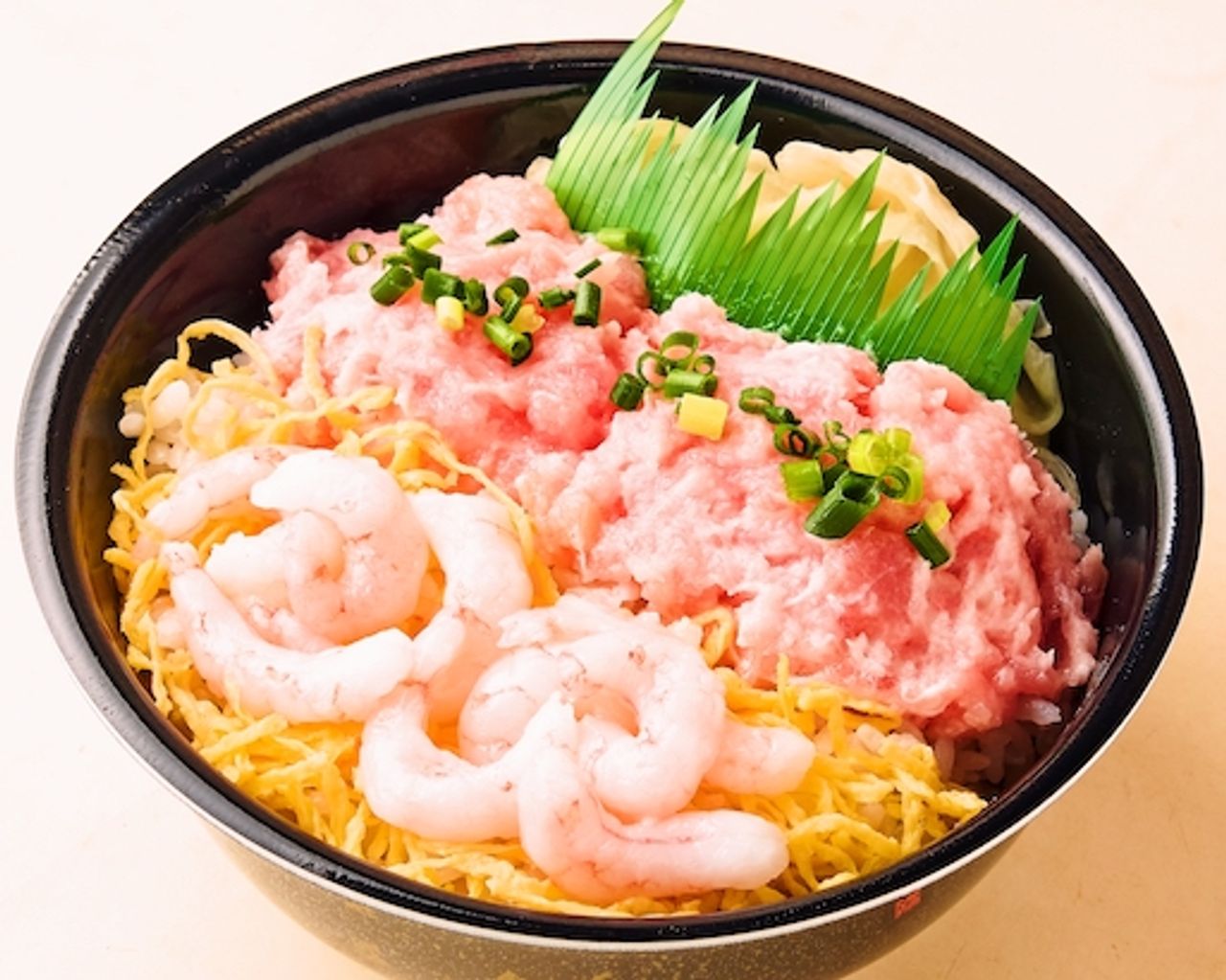 114.ねぎとろ甘エビ丼(Negitoro sweet shrimp bowl)