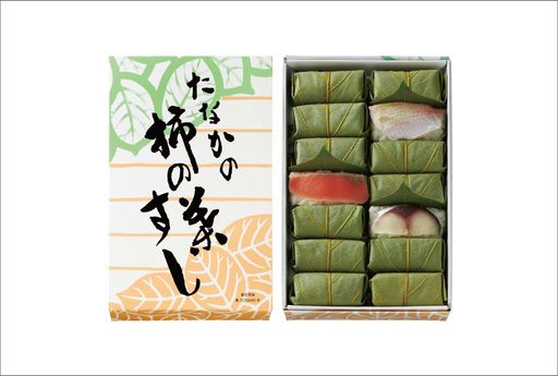 柿の葉すし 紙箱  さば・さけ・たい 詰合せ 14個入り