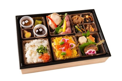 【瑠璃】ローストビーフとちらし寿司の六升弁当