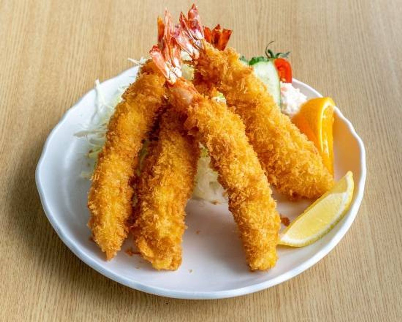 特大エビフライ4本盛