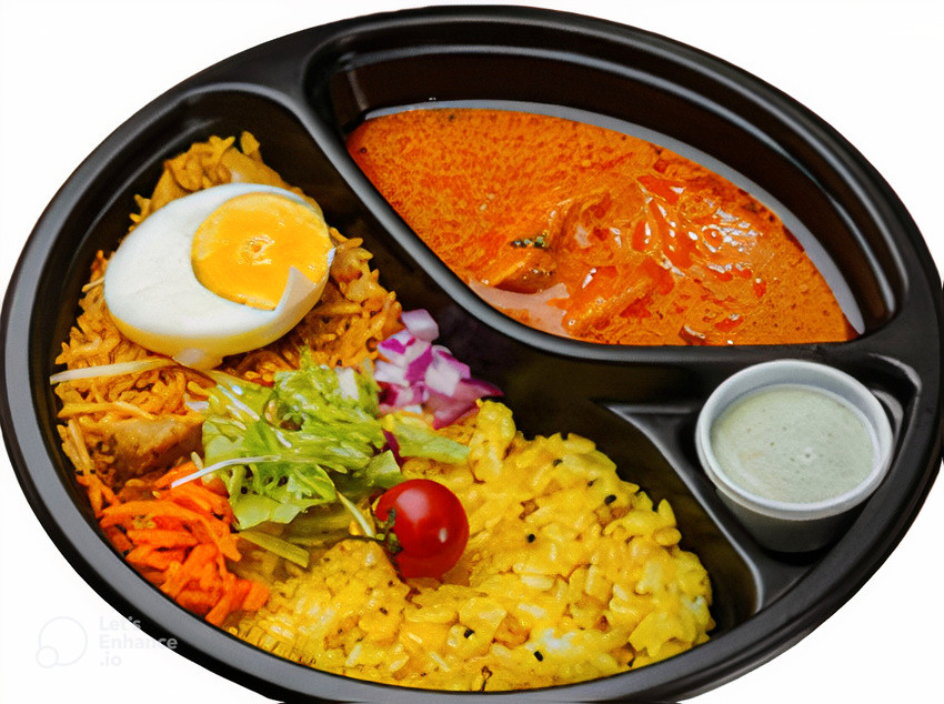 ビリヤニ＆カレーライスセット（チキン）　Biriyani＆Curry　Rice Set（Chiken）