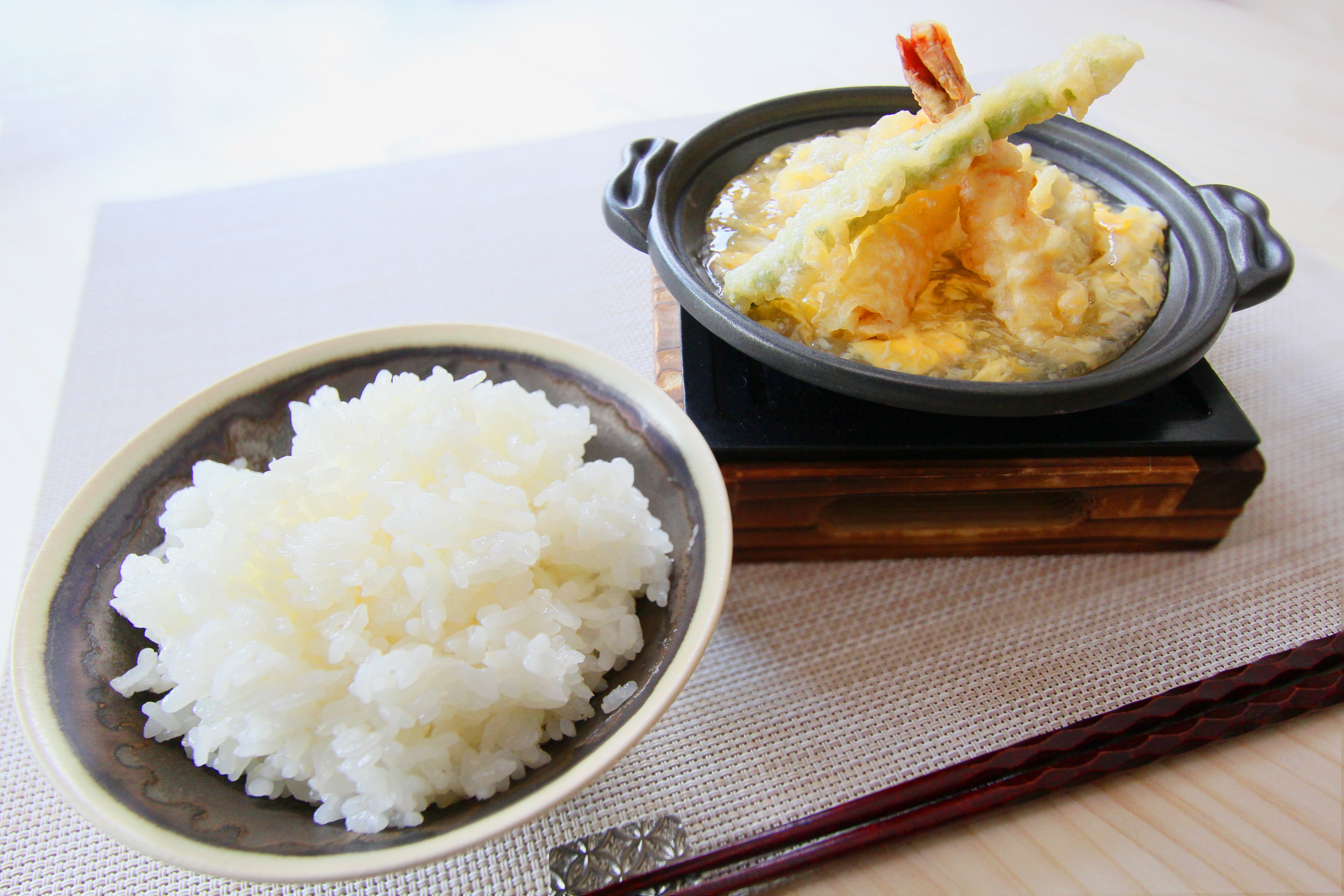 京のあんかけ天麩羅丼の銀シャリ弁当