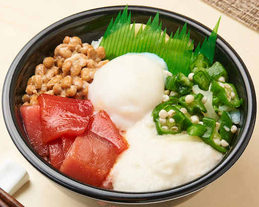 21.ネバネバ温玉丼(Sticky hot egg bowl )