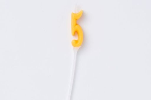 ナンバーキャンドル「5」