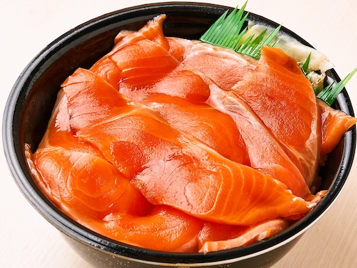 61.漬けサーモン丼(Pickled salmon bowl )