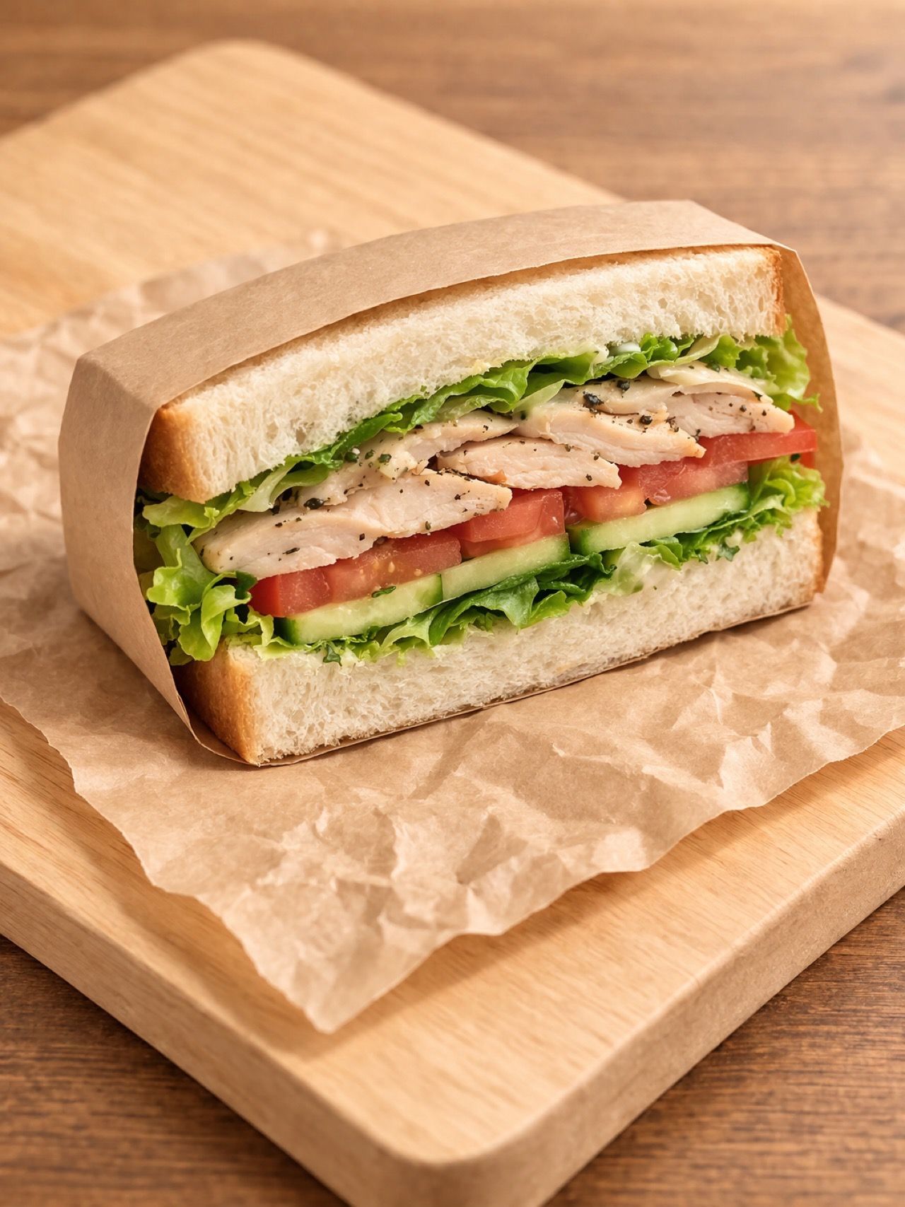 自家製食パンのハーブチキンサンド