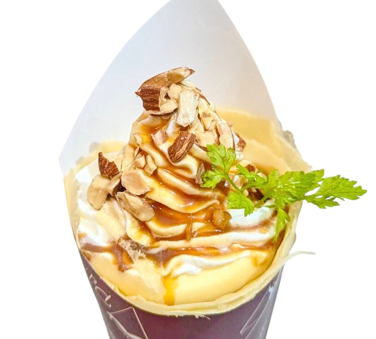 エスプレッソソースとクラッシュアーモンドの純正生クリーム
