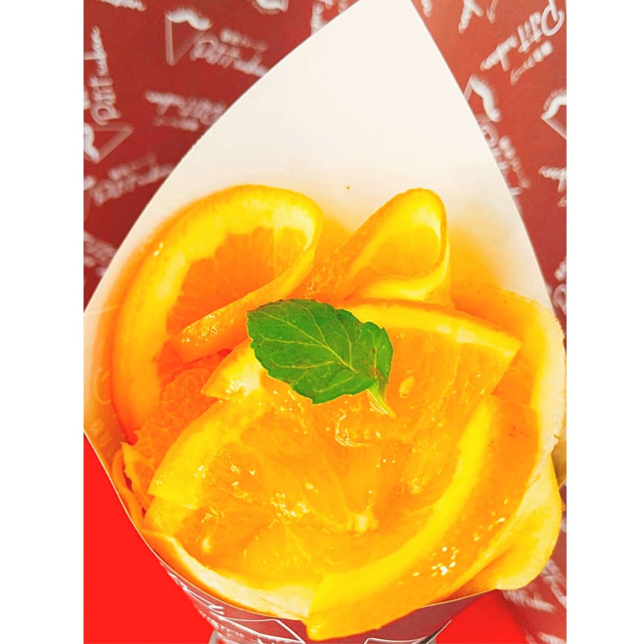 オレンジスライスコアントロー漬け純正生クリーム
