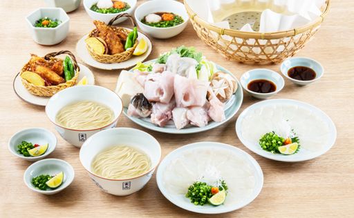 〆のふぐらぁ麺コース＋鍋白子（2名セット～/全6品）