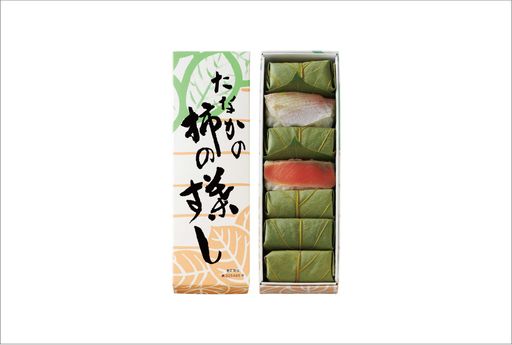 柿の葉すし 紙箱  さけ・たい 詰合せ ７個入り