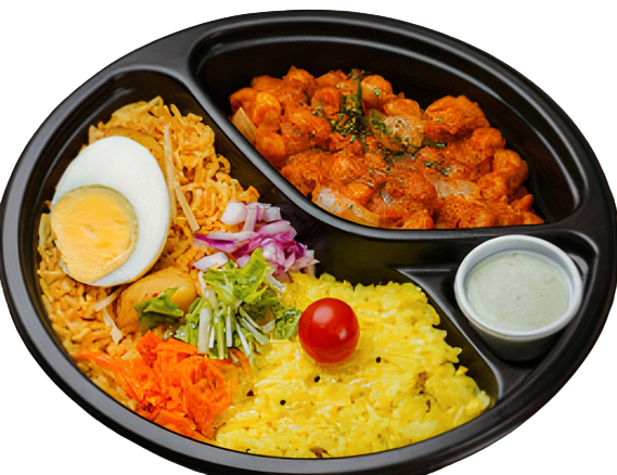 【ベジタリアン対応】ビリヤニ＆カレーライスセット（チャナマサラ）　Biriyani＆Curry　Rice Set（Chana Masara）