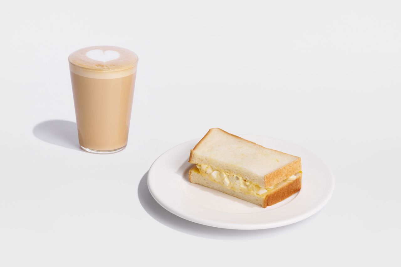 【カフェラテ】たまごサンドセット