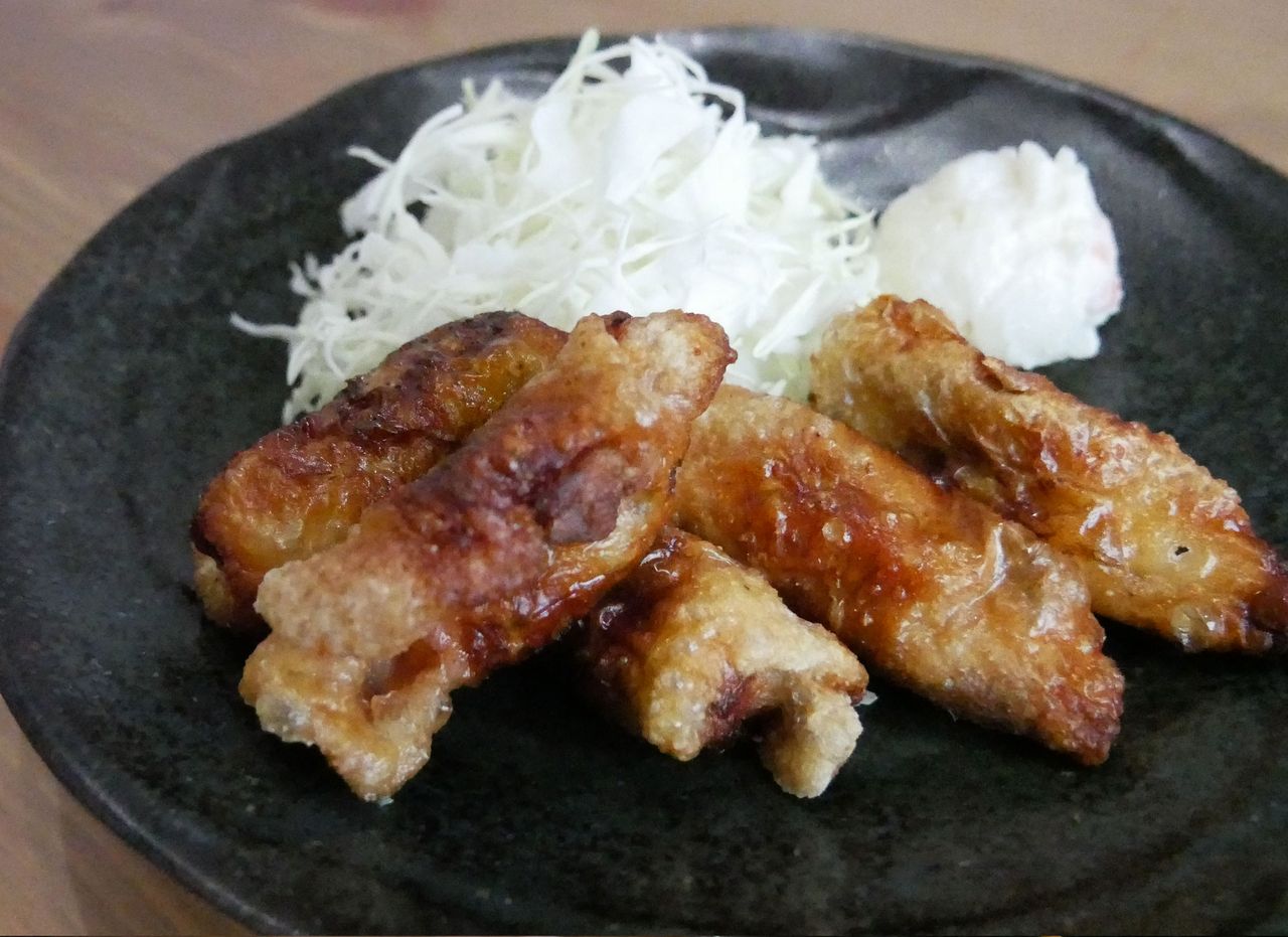 鶏皮餃子定食