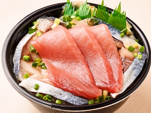 130.さばマグロ丼(Mackerel tuna bowl)