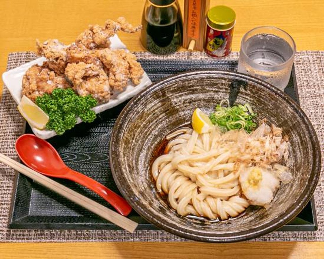 自家製唐揚げうどん