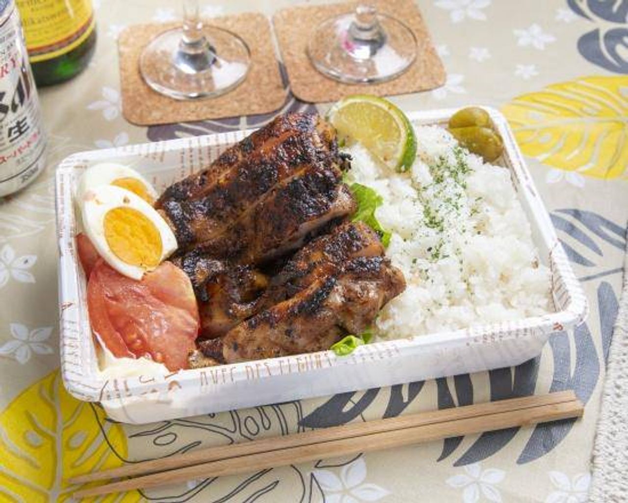 ジャークチキン弁当 Jerk Chicken Bento Box 混蛋鸡肉午餐