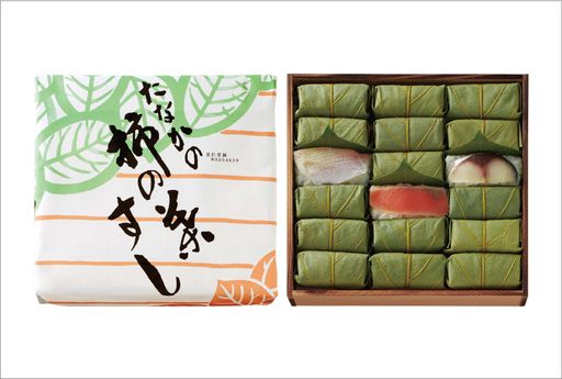 柿の葉すし 木箱  さば・さけ・たい 詰合せ 18個入り