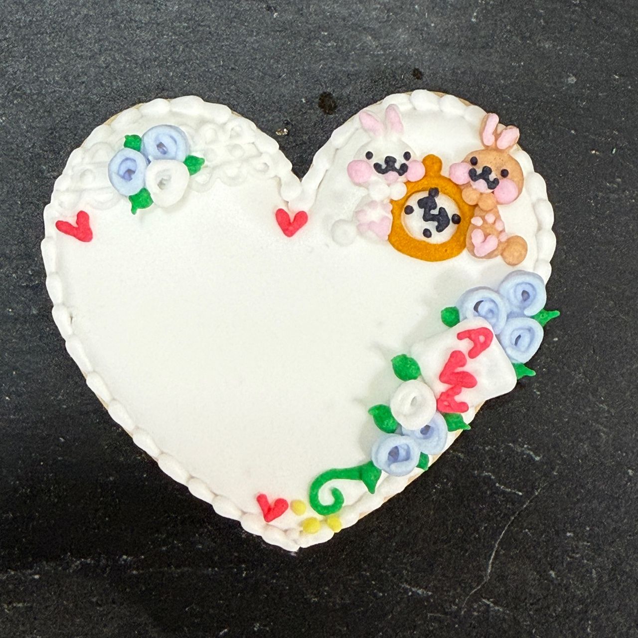 メッセージアイシングクッキー(紫)