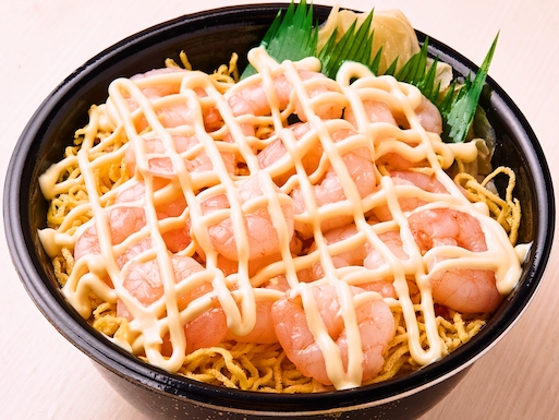 117.ボイルエビマヨ丼(Boiled shrimp mayo bowl)