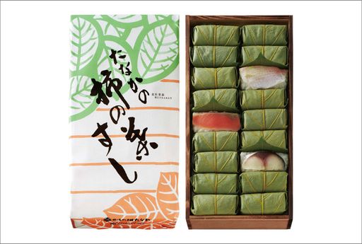 柿の葉すし 木箱  さば・さけ・たい 詰合せ 36個入り
