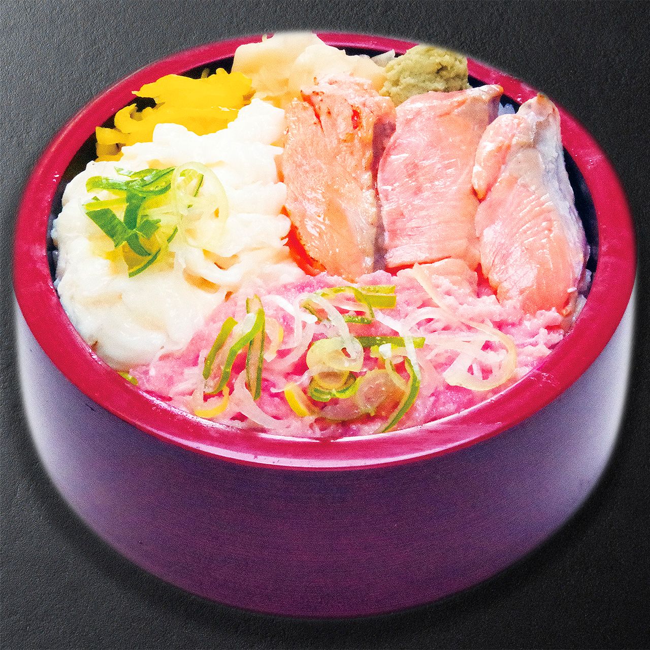 エンガワネギトロ炙りサーモン丼　※オプションを選択してください。