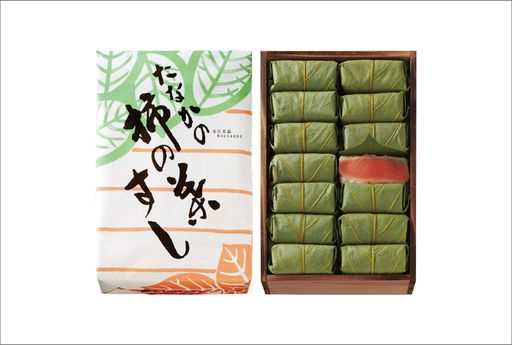 柿の葉すし 木箱　さけ 28個入り