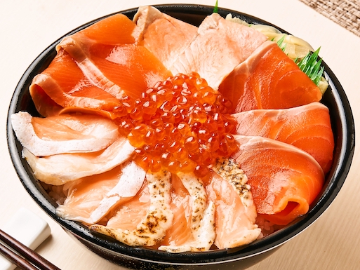 162.サーモン家族丼(Salmon family bowl)