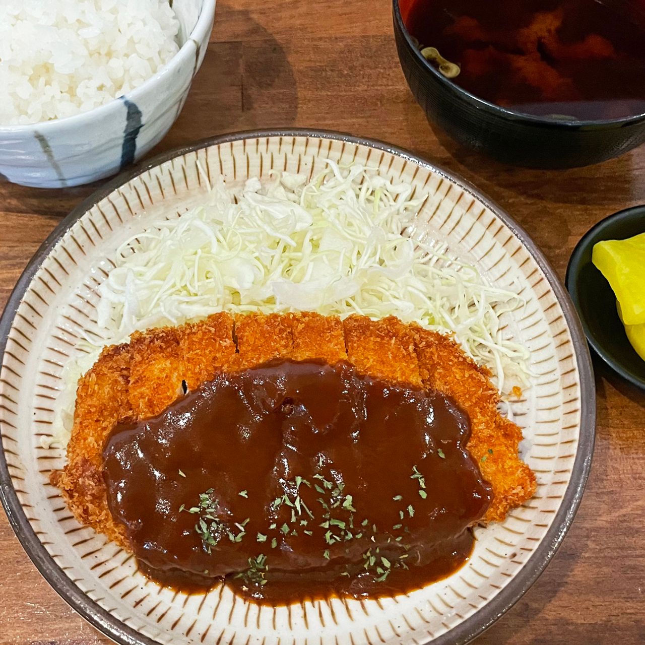 (肩ロース)デミかつ定食