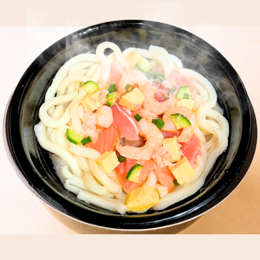 【温うどん】20.漬けバラちらしボイルえび