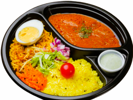 ビリヤニ＆カレーライスセット（マトン）　Biriyani＆Curry　Rice Set（Mutton）