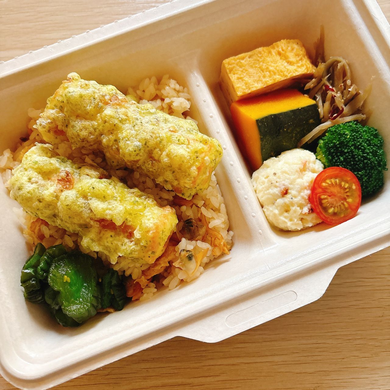 あさりご飯＆ちくわ磯辺揚げ