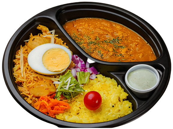 【べジタリアン対応】ビリヤニ＆カレーライスセット（ダールタルカ）　Biriyani＆Curry　Rice Set（Darl Tarka）