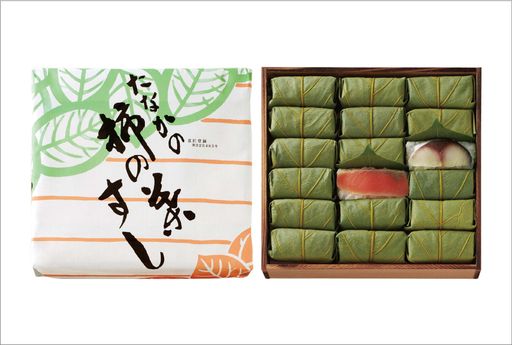 柿の葉すし 木箱  さば・さけ 詰合せ 18個入り
