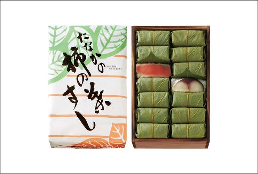 柿の葉すし 木箱  さば・さけ 詰合せ 28個入り