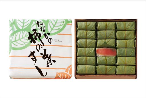 柿の葉すし 木箱　さけ 18個入り