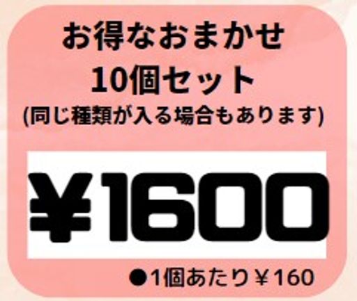 【1個あたり160円】おまかせ10個セット※割引対象外